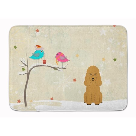 Carolines Treasures Christmas Presents Friends Poodle Tan Machine Washable Memory Foam Mat BB2541RUG
